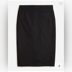 J. Crew No. 2 Pencil Skirt in Stretch Twill Black NWT Size 6